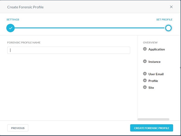 Créer des paramètres de profil d'analyse approfondie