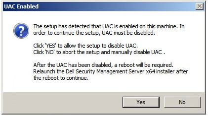 UAC Enabled prompt