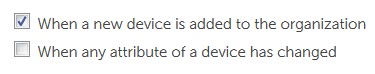 When a new device is added to the organization