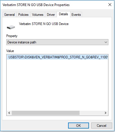 Select Device Instance Path for PNPDeviceID
