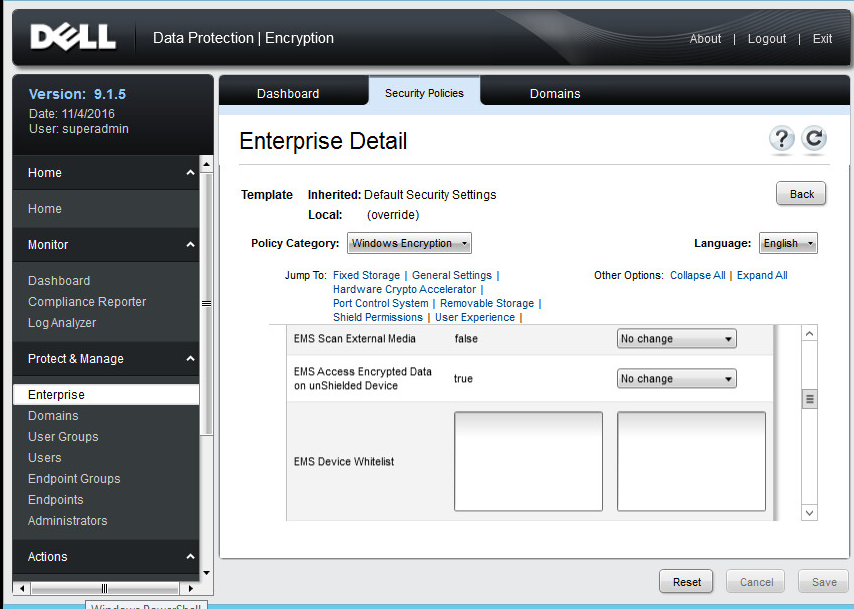 EMS Device Whitelist