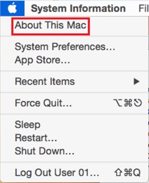 Select About This Mac