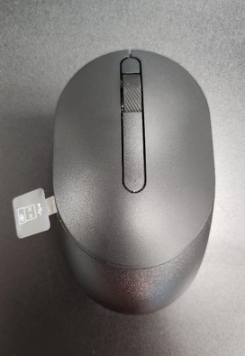 Mouse with USB dongle label