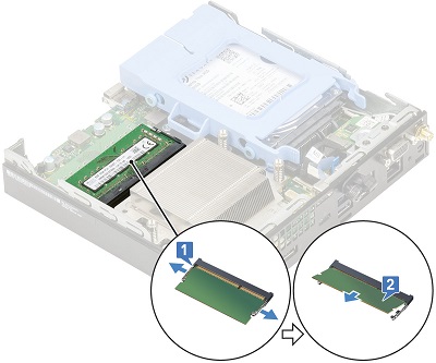 Extracción del DIMM de memoria