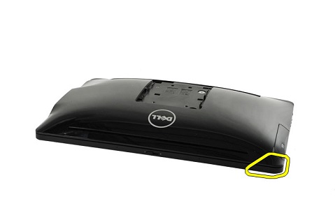 Unlocking the tab on the top left corner