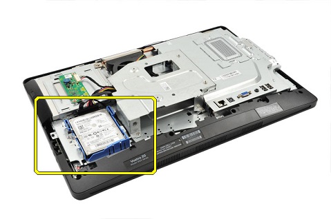 Hard disk drive removal establishing image