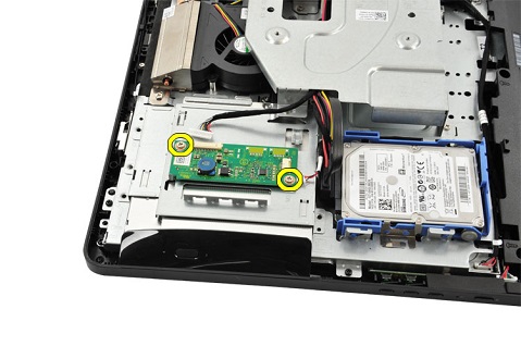 Removing two screws from the board