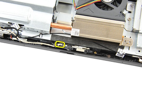 Removing the cable from the webcam