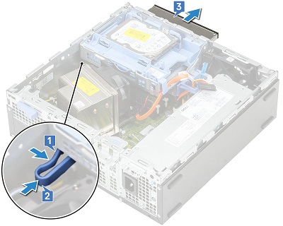 Removing the optical disk drive