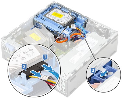 Removing the hard disk drive cables