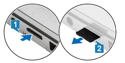 Removing the SD memory card