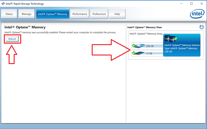 Intel Rapid Storage Technology Neustart