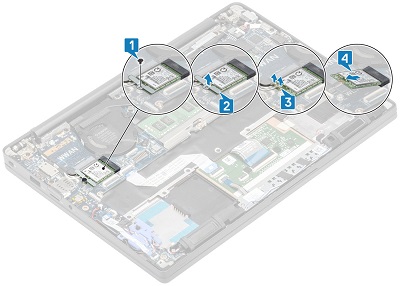 WLANカードの取り外し