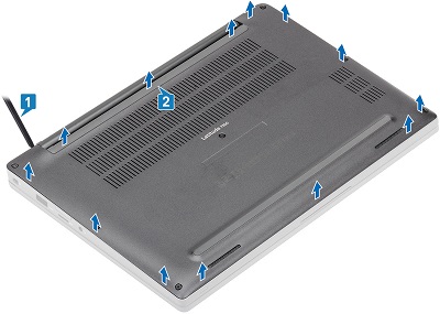 Hacer palanca en el panel de acceso principal