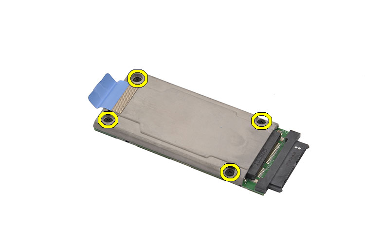 Removing the hard drive mSATA storage cover screws
