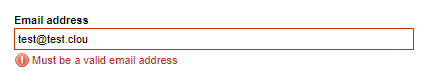 Must be a valid email address