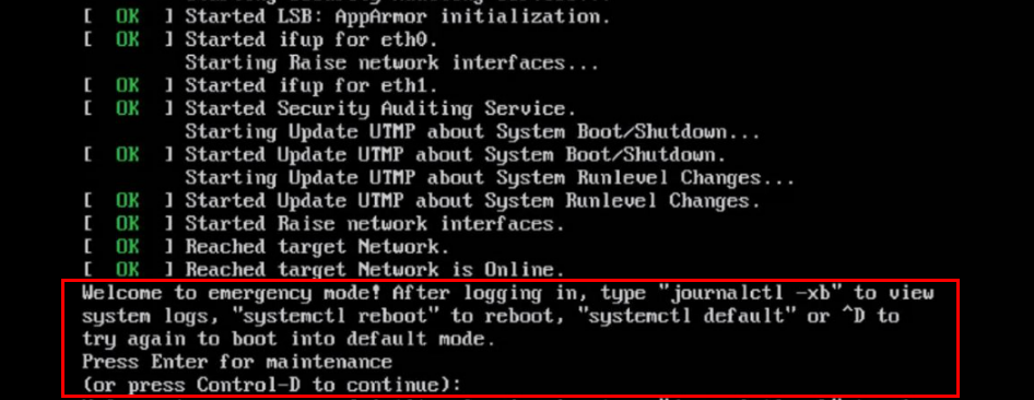 Mensagem exibida após a inicialização do nó do Cloudink