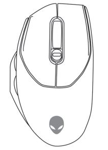 DPI ajustável do mouse gamer sem fio Alienware AW620M