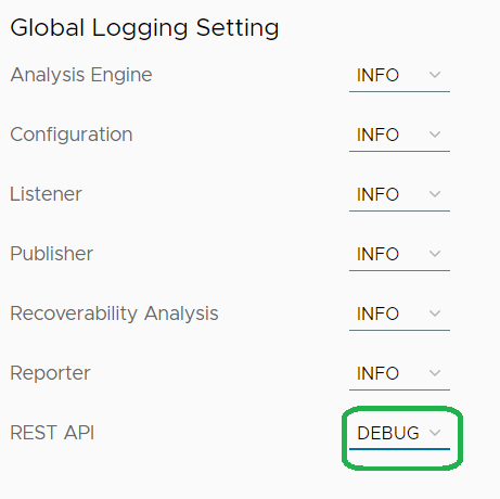 Put the REST API process in debug