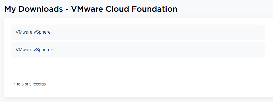 My Downloads - VMware Cloud Foundation