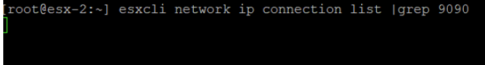 The command is stuck