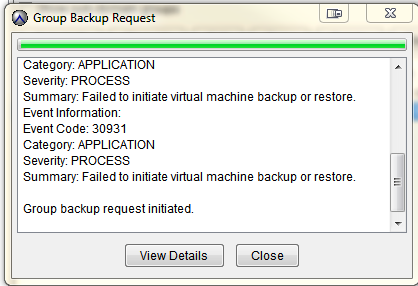 If a group backup request is initiated.