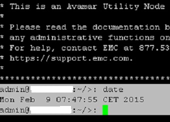 The Avamar server utility node's time is matches with that of the activity in the activity monitor but not the session monitor.