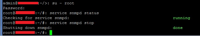 Stopping the snmp service