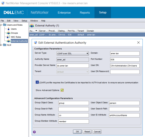 NMC external authority wizard