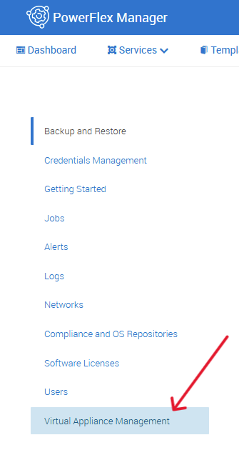 virtual appliance managment
