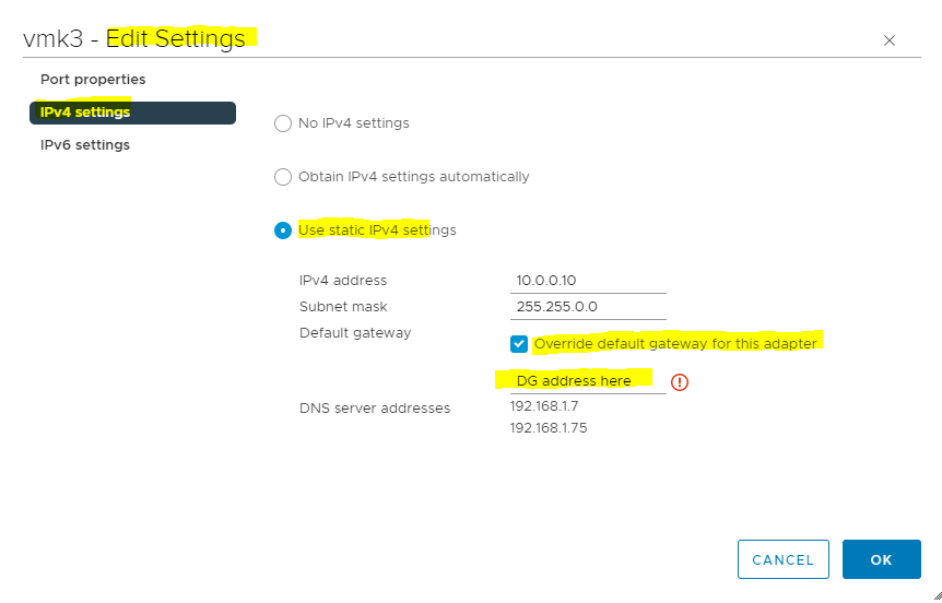 VxRail Networking Requirements for a vSAN Witness Appliance for a