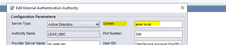 Externe autoriteit configureren met volledige domeinnaam