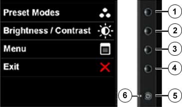 Controles del monitor S2340T