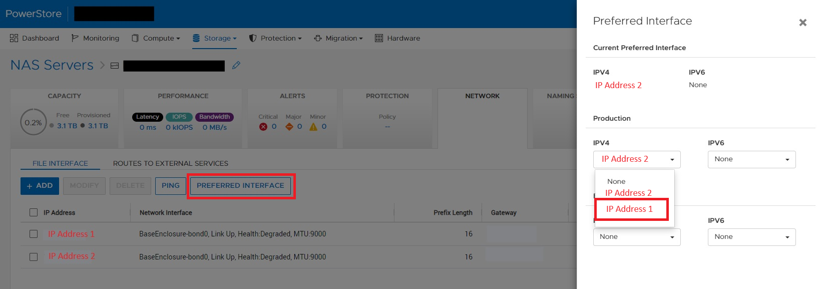 Set Preferred IP again