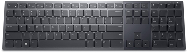 Exibição superior do teclado colaborativo Dell Premier KB900