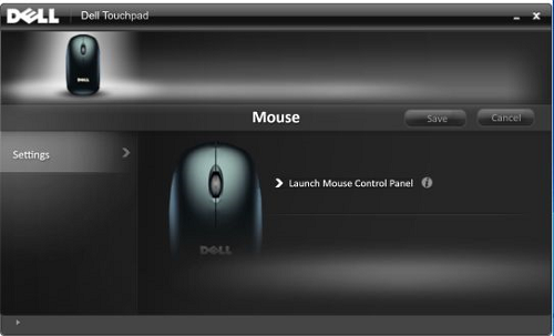 Configurações padrão do touchpad