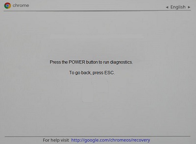 Obrazovka diagnostiky systému Chrome