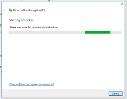 Démarrage de BitLocker