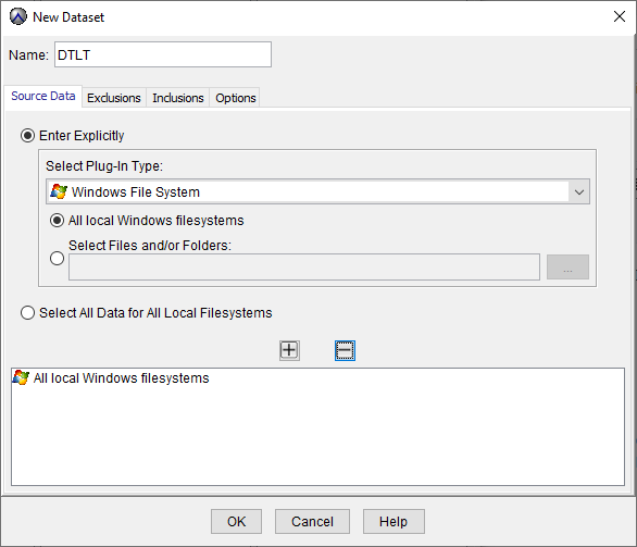 Graficzny interfejs użytkownika przedstawiający kartę Dane źródłowe 