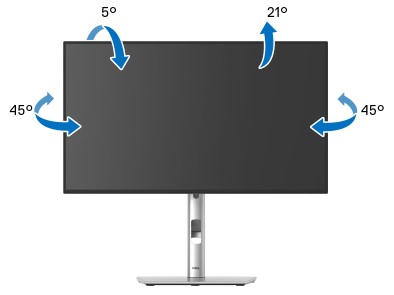 Kantelen en draaien op Dell UltraSharp 24 monitor - U2724D