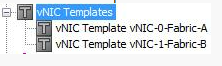 Select vNIC Template from Tree 