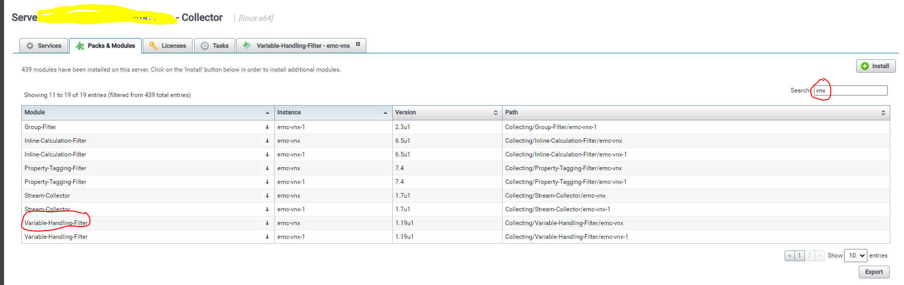 Collector Host Pack & Modules