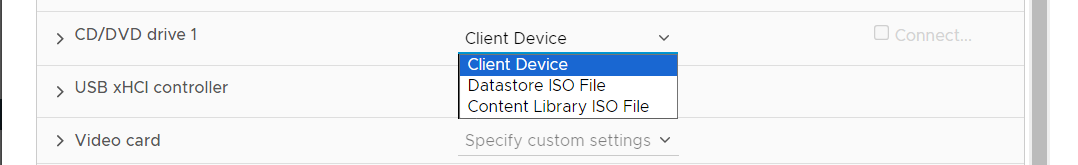 selezionare Dispositivo client