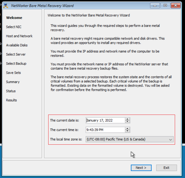 Page d’accueil de BMR