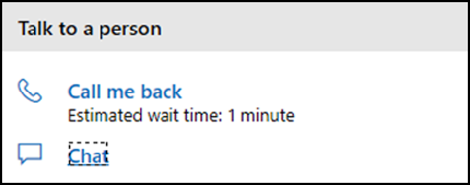 Options de support Office