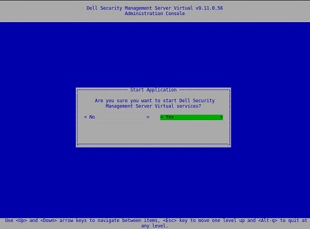 Selecione Sim para iniciar o aplicativo
