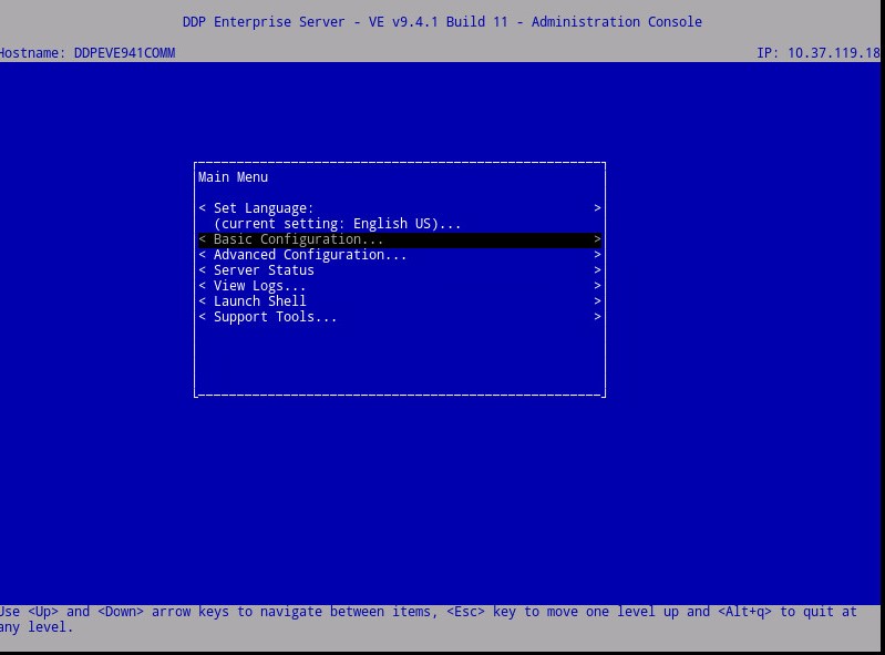 Gehen Sie zu Basic Configuration