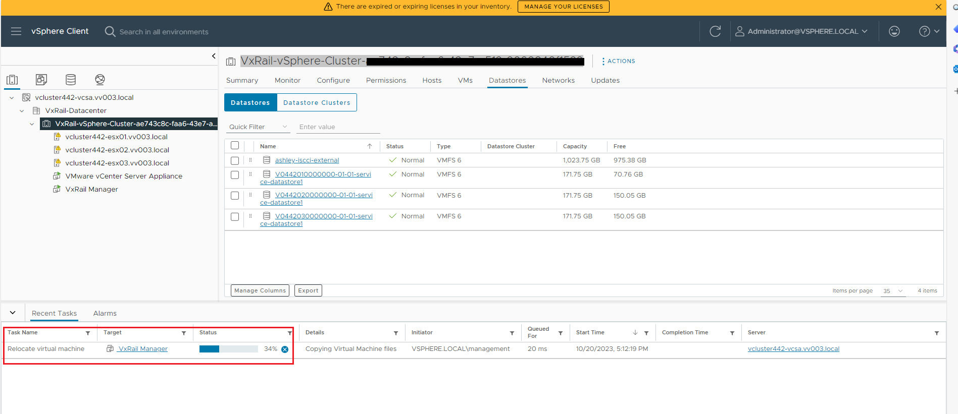 Se inició la tarea de reubicación de máquinas virtuales