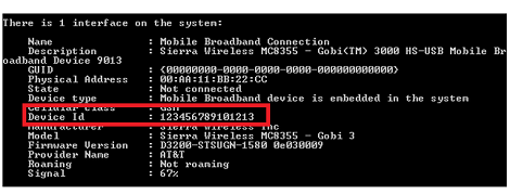 Windows 10 Command Line Network Information, Device ID