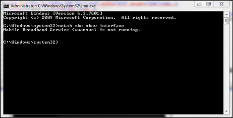 Windows 10 Command Line WWANSVC Not Running